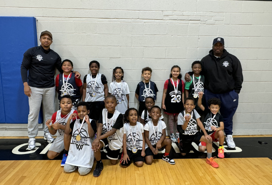 Kids playing basketball during Boys & Girls Club sports programs
