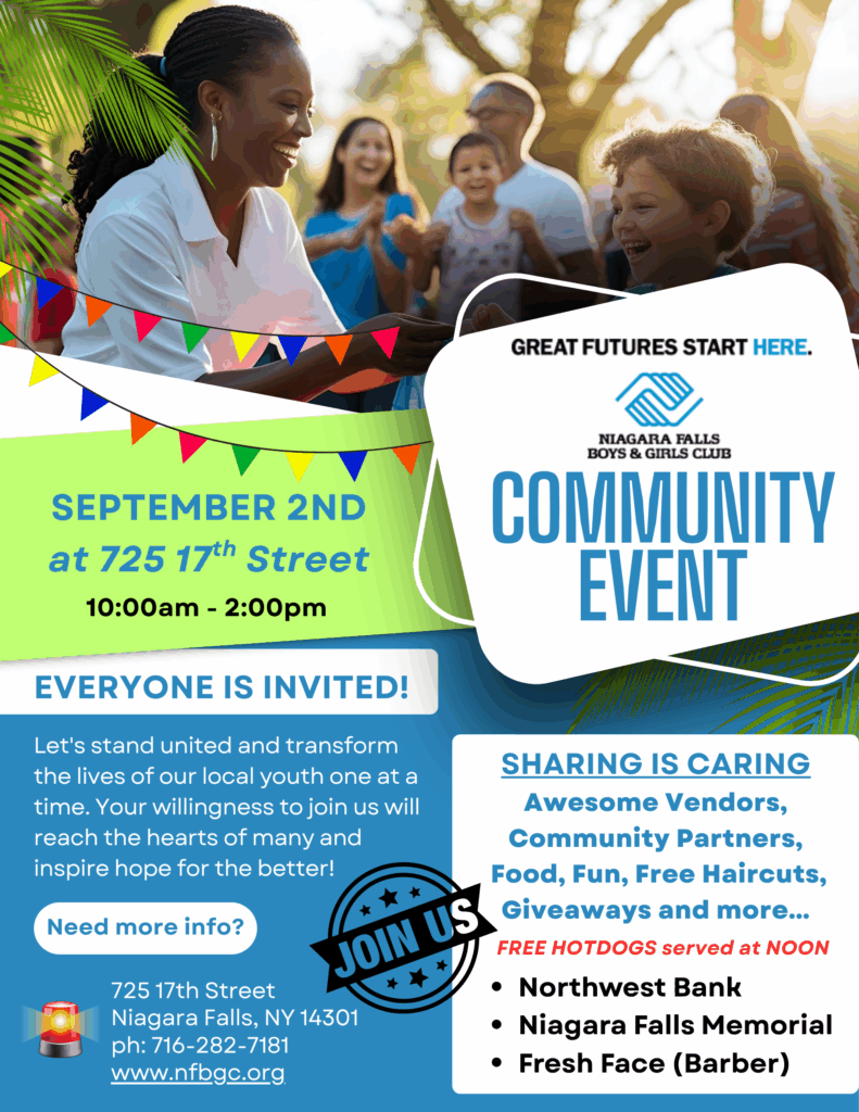 Local families and youth connecting at the Community Engagement Event in Niagara Falls